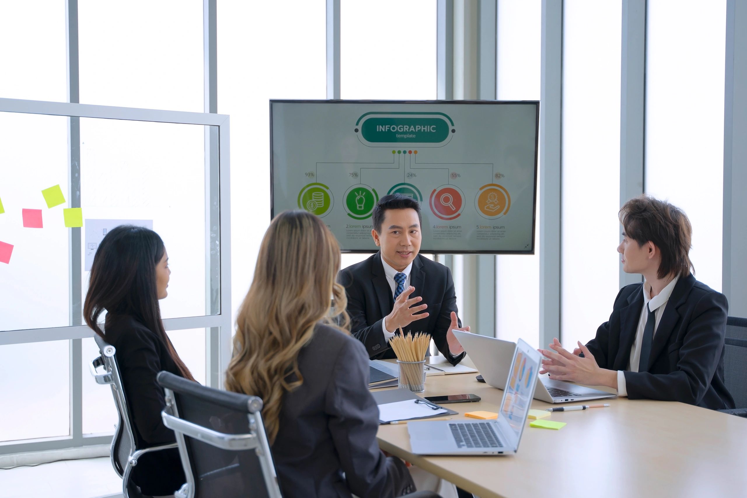 Business team meeting in a modern office