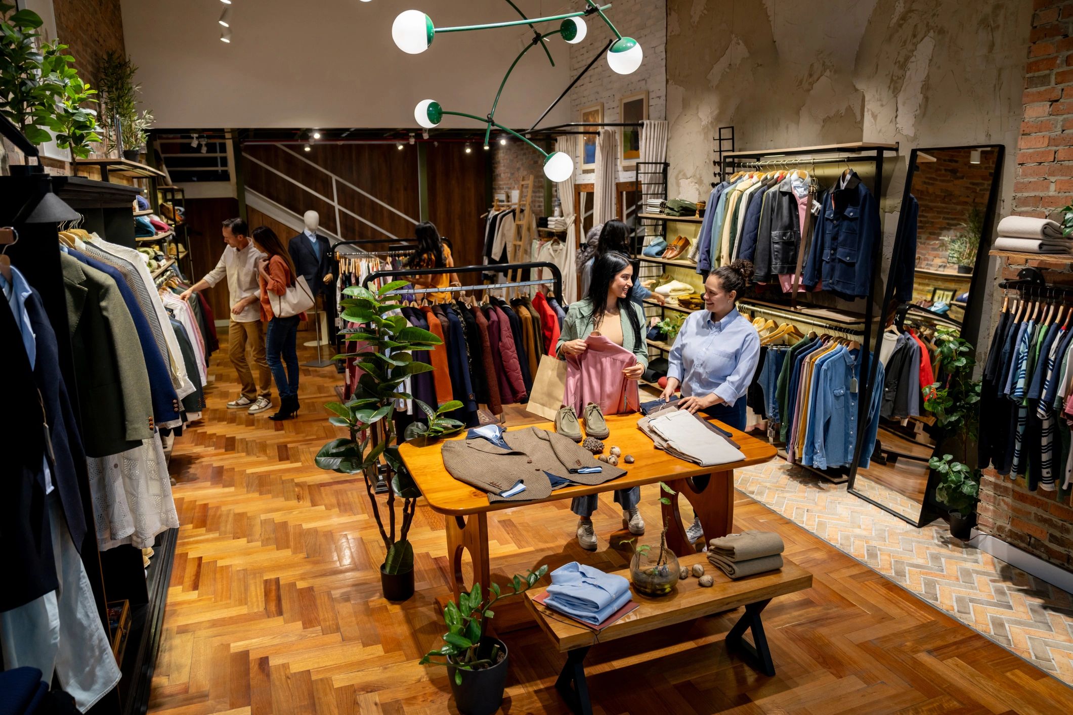 Luxury retail customer experience in a clothing store