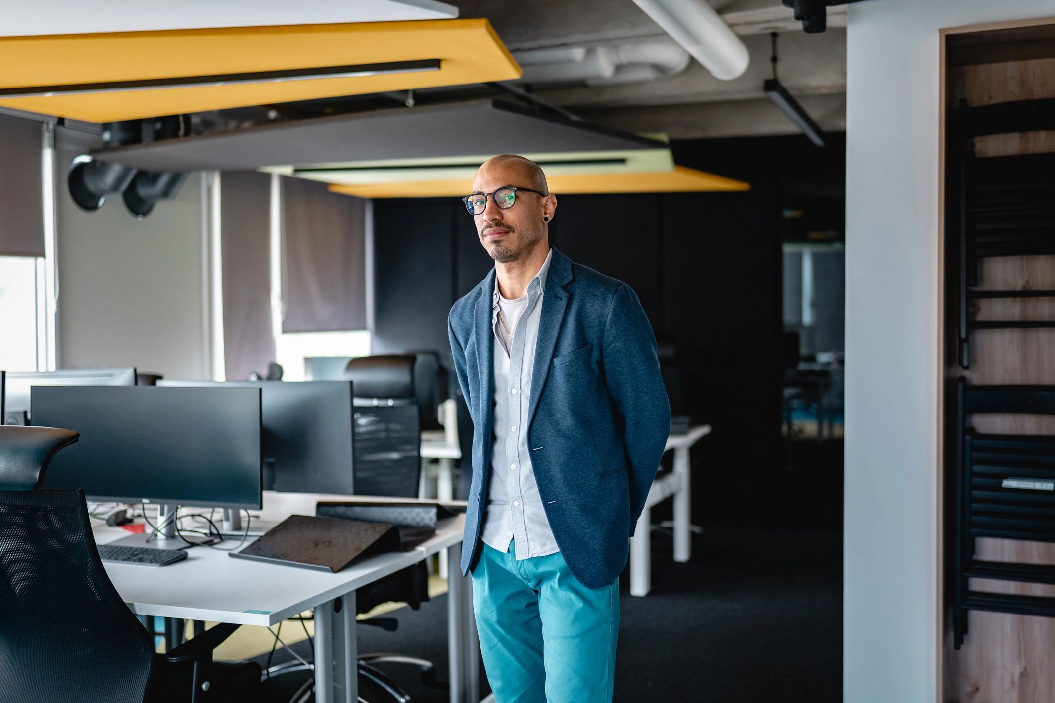 Business consultant in a modern open plan office
